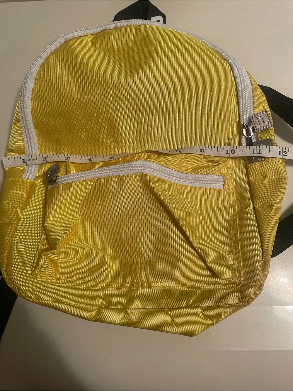 FILS Yellow Men's Backpack with White Zippers